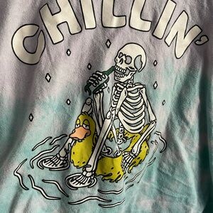 Graphic Skeleton Print Crop Top